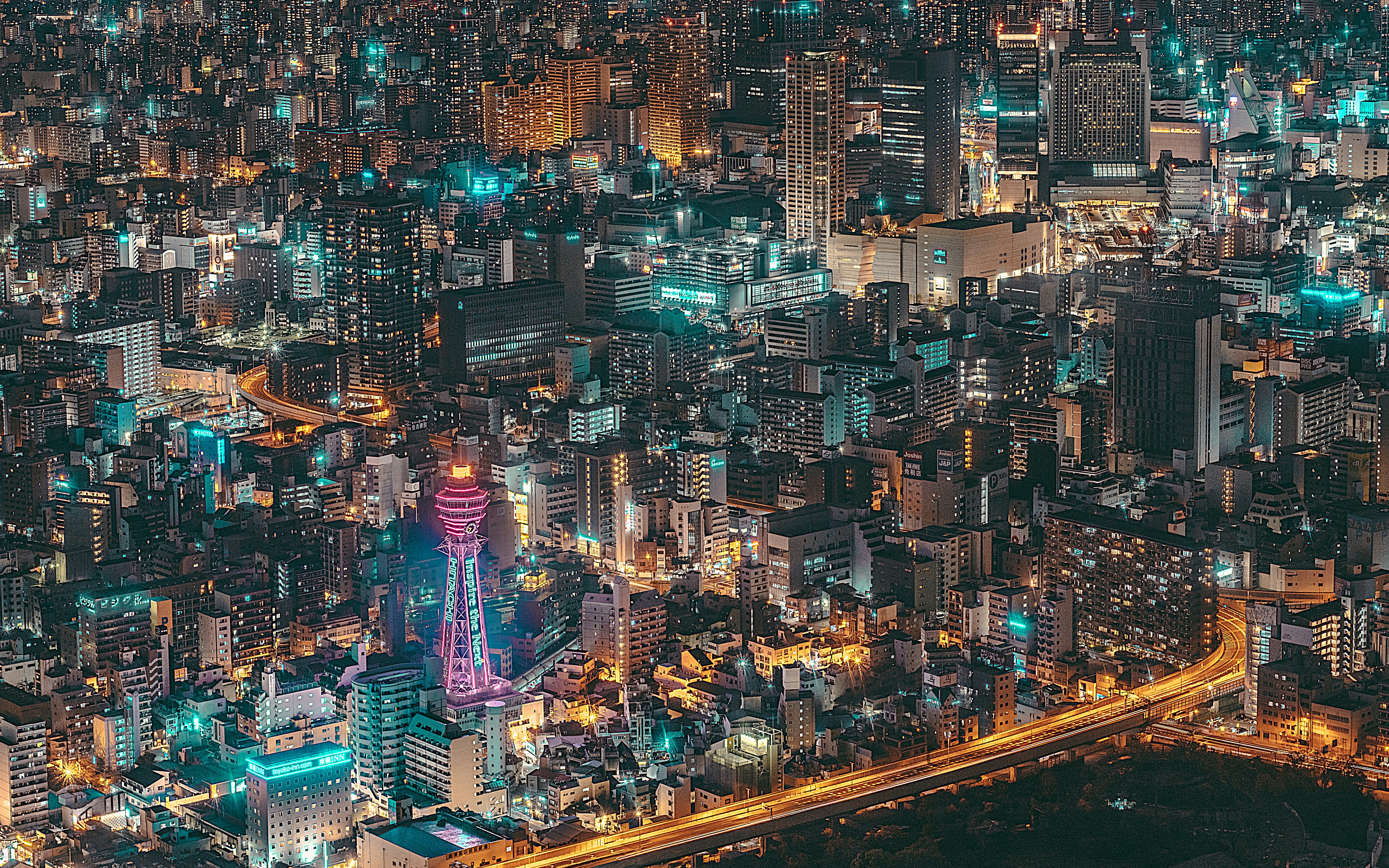 Osaka Night Skyline